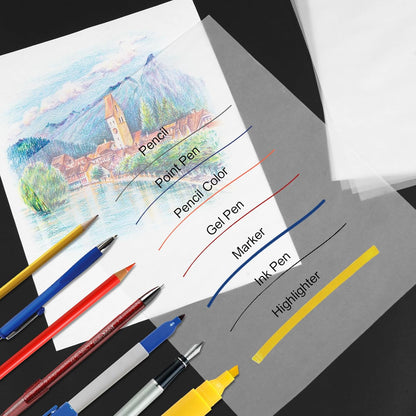 110 Sheets Tracing Paper for Drawing, 9”x12” Trace Paper, Translucent Vellum Paper Tracing Paper Pad, Tracing Pad for Sketching, Preliminary Drawing, Overlaying Images Tracing