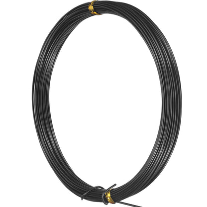 TecUnite Aluminum Craft Wire for Sculpting Armature Bendable Craft Wire for DIY Jewelry Making(Black, 10 M X 1 mm, 1 Roll)