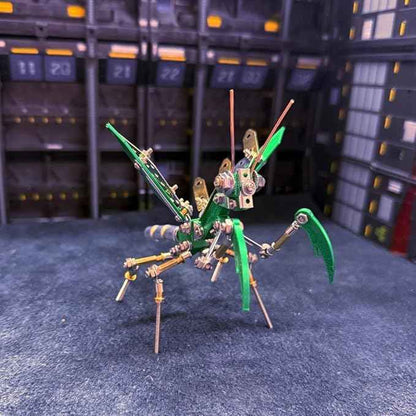 3D DIY Scythe Reaper Metal Puzzle Kits, 120PCS Mechanical Snail Metal Steampunk Insect Model Kit, Creative Collectible Display Piece for Adults