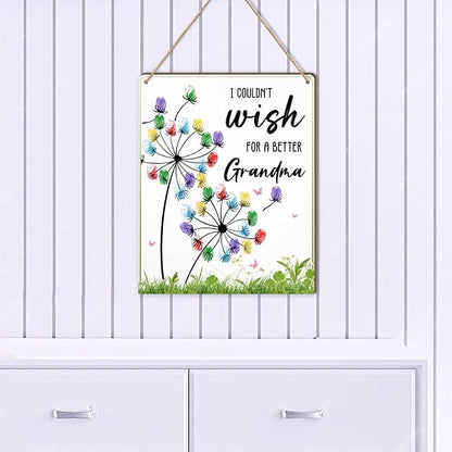 Dandelion DIY Custom Mothers Day Gift For Grandma Fingerprint Sign, Finger Prints Grandma Craft for Baby, First Mothers Day For Grandma, Memory Keepsake Kids Activity PreK Preschool (Wish Grandma) -26