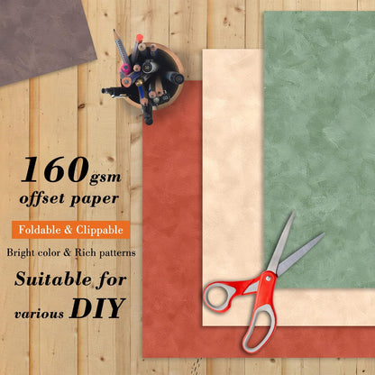 6x6 Inch Colorful Scrapbook Paper Pad- 24 Sheets Double Sided for Journaling DIY Cards Decor Gifts Crafts Wrapping Decorative Collage Folded Materials Photo Album