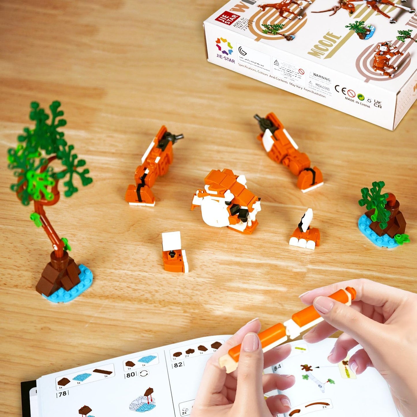 Creator 3 in 1 Building Set, Rebuilds into 3 Different Safari Animal Figures- Tiger/Sika Deer/Horse, Compatible with Lego Sets for Boys 6+/8-14 (747pcs) - Crafty Corner