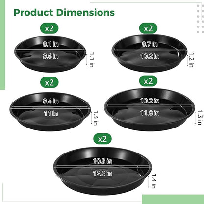 10 Pcs Stepping Stone Molds, Round Concrete Molds, Including 5 Sizes, 8.1-10.8 in, Reusable Plastic Garden Paving DIY Mold for Patio Backyard Lawn Decoration