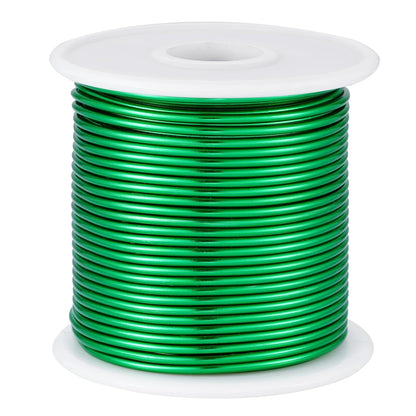 12 Gauge Green Aluminum Craft Wire (105FT) - Anodized for Jewelry Making, Beading Floral, Plant Gardening, Sculpting & Modeling Craft Wire (Green #25, 2mm) - Crafty Corner