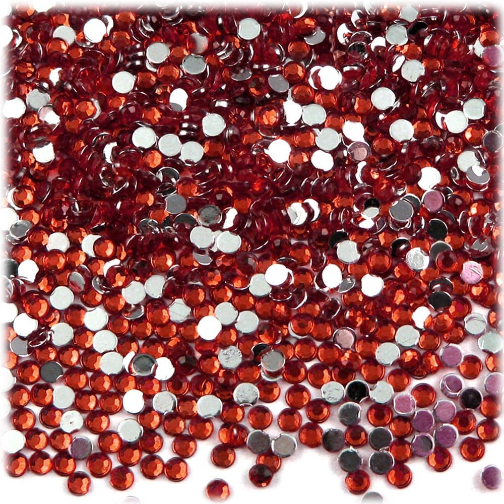 The Crafts Outlet 1,440pc Rhinestones Round 3mm (10ss) Flatback Beer Brown - Crafty Corner