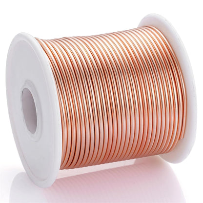 12 Gauge Copper Aluminum Craft Wire (105FT) - Anodized for Jewelry Making, Beading Floral, Plant Gardening, Sculpting & Modeling Craft Wire (Copper Tone #4, 2mm) - Crafty Corner