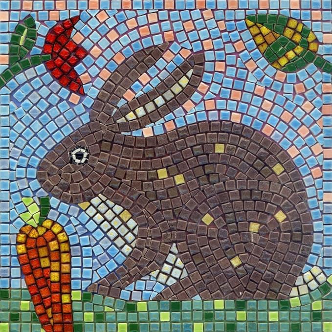 Mosaic Art Kit Square 7inch 20cm Rabbit