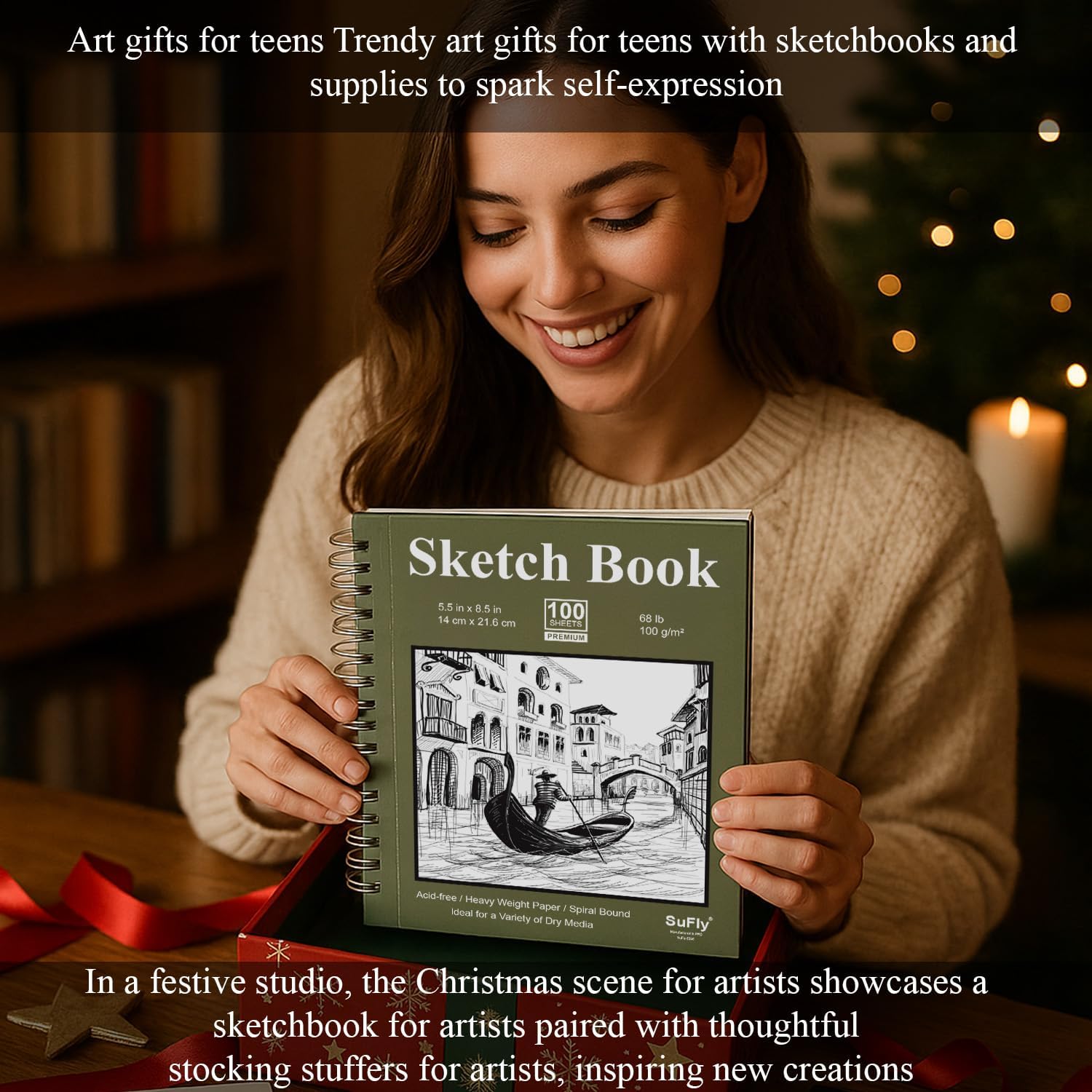 SuFly Small Sketch Book 5.5"x8.5", 2-Pack Mini Sketchbook, Spiral Bound Sketchbook Hardcover with 200 Sheets of 68lb/100gsm Mini Drawing Pad Paper, Small Sketch Pads for Drawing for Adults & Kids. - Crafty Corner