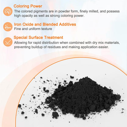 HARFINGTON Iron Oxide Powder Concrete Pigment 500 Mesh 3.5oz (100g) Iron Oxide Grout Pigment for Pastel Tile Paint Concrete Cement, Jet Black