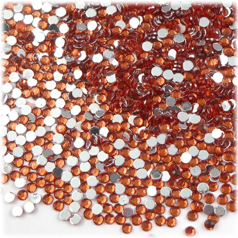 The Crafts Outlet 1,440pc Rhinestones Round 3mm (10ss) Flatback Ruby Red - Crafty Corner