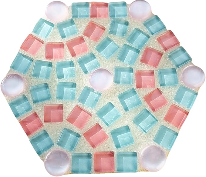 SUNGDOGIN DIY Handmade Decoration Materials Stepping Stone kit, Mosaic Loose Particles Suitable for Coasters, vase Decoration, Family Interactive Party (type2)