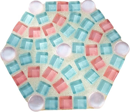 SUNGDOGIN DIY Handmade Decoration Materials Stepping Stone kit, Mosaic Loose Particles Suitable for Coasters, vase Decoration, Family Interactive Party (type2)