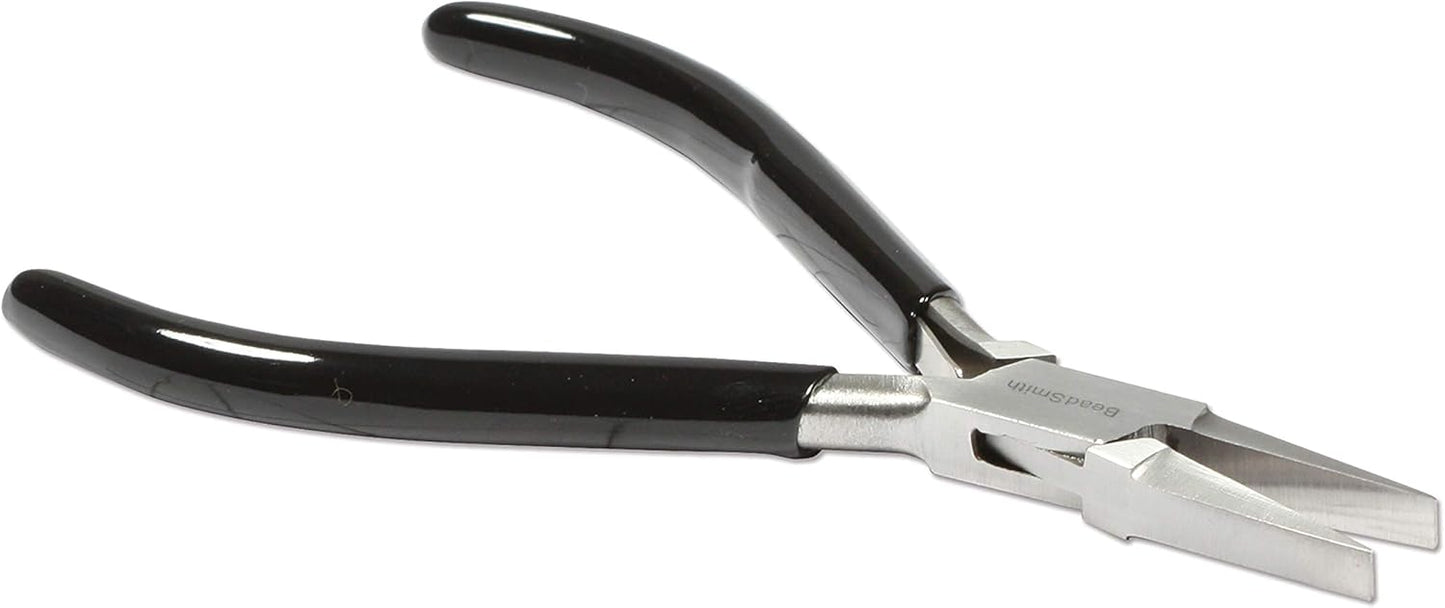 The Beadsmith Flat Nose Pliers – Extra Fine Tips – 4.5 inches (114mm) – PVC Grip Handle with Double Leaf Springs – Jewelry Making Tool for Creating Bracelets, Earrings and Necklaces - Crafty Corner