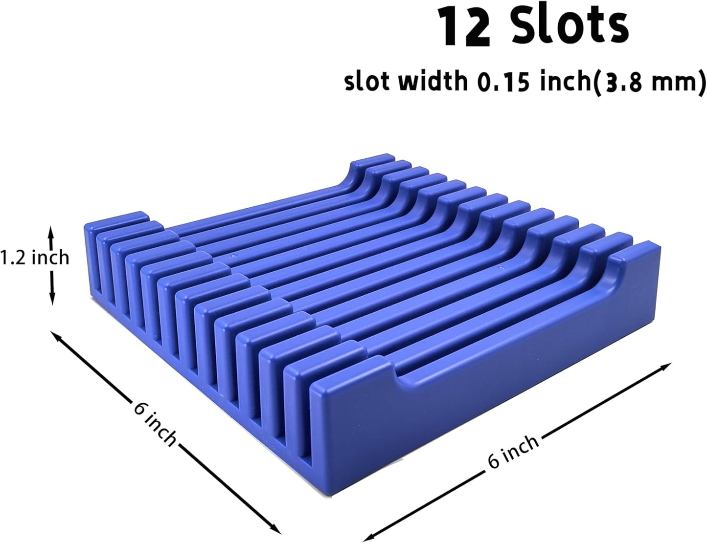 Storage Rack for Quilting Rulers, 12 Slot Ruler Holder Organizer and Storage (1-Pack)