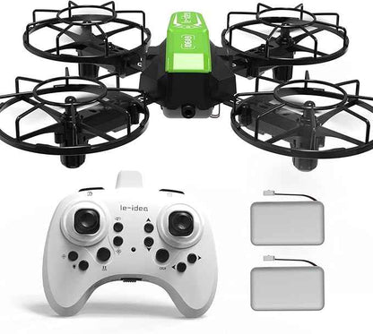 LE-IDEA Assembled Drone with Competition Model, RC Quadcopter with 3 Speed Modes Headless Mode, Mini Drone with Propeller Protection and 2 Batteries, Educational Aircraft for Adults Toys Gifts IDEA9