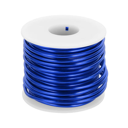 MECCANIXITY 9 Gauge Anodized Aluminum Craft Wire Bendable Bonsai Training Wire 56 Feet 3mm for Sculpting Crafts Wreath Floral Beading Jewelry Making, Dark Blue