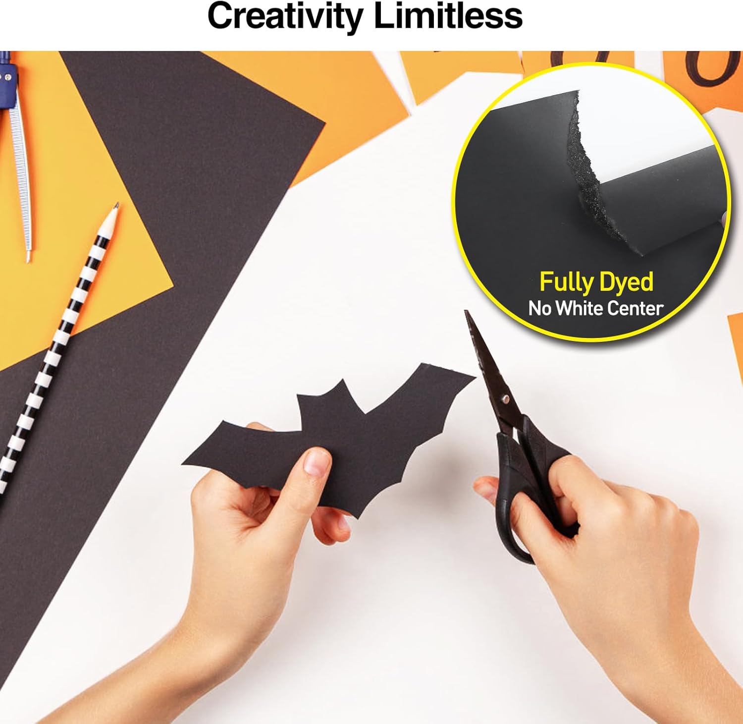 MAXECHO 8.5" × 11" Black Colored Cardstock Bulk 150 Sheets Construction Paper Card Stock Printer Paper for DIY Art Crafts, Cricut Card Making, Scrapbooking, Drawing, Invitations, 180 GSM - Crafty Corner