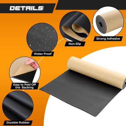 NATGAI Sponge Neoprene with Adhesive Foam Rubber Sheet 1/8” Thick X 12” Wide X 48” Long, Cut to Multiple Dimensions and Lengths - DIY, Gaskets, Cosplay, Costume, Crafts