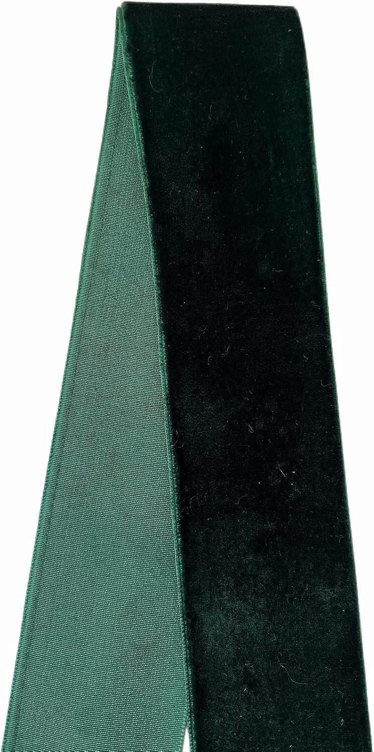 Hunter Green Velvet Ribbon, 1 1/2-Inch by 25-Yard Spool - Crafty Corner