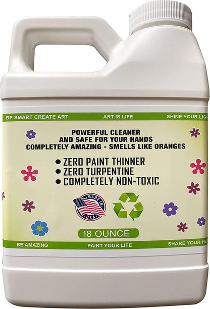 Green Piece® Completely Nontoxic Paint Brush Cleaner for Paint Cleanup for Brushes (Combo Pack- Paint Brush Cleaner with mat)