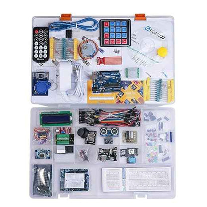ELEGOO UNO R3 Project Most Complete Starter Kit Upgraded 37 in 1 Sensor Modules Kit 120pcs Multicolored Dupont Wire