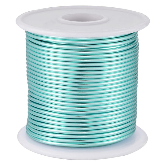 12 Gauge Ice Blue Aluminum Craft Wire (105FT) - Anodized for Jewelry Making, Beading Floral, Plant Gardening, Sculpting & Modeling Craft Wire (Ice Blue #24, 2mm) - Crafty Corner