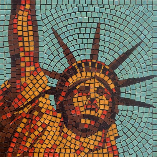 Mosaic Kit for Adults: Unleash Your Inner Artist, Hobbies for Women, Square 7inch (20cm) New York