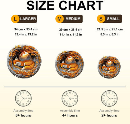 WOODBESTS Wooden Puzzles for Adults, 3D Fox Wood Puzzles Adult(100 Pieces, S, 8.5 * 8.3in), Unique Shape Wooden Animal Jigsaw Puzzles, Birthday Gifts for Adults Family Game