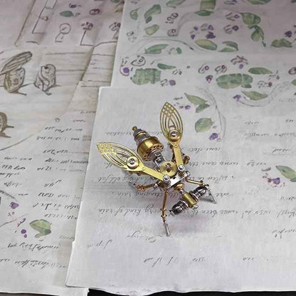 Steampunk Insect Bug Sculpture Mechanical 3D Puzzle Kits for Adults, Making kit DIY Projects Metal Building, Ideas for Birthday(Drosophila melanogaster)