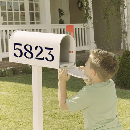 YEAJON 10 Inch Curb Stencil Kit 0-9 Address Number Stencils, 20Pcs Reusable 14 Mil Mylar Plastic Templates for Painting on Road, Wall, Wood, Mailbox