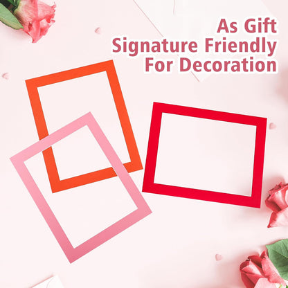 HOTUO 10 Pack Acid Free Colorful Picture Frame Mats, Pre-Cut 11x14 Picture Mats with Ivory Core Bevel Cut for 9x12 Photo, Signature Friendly 4 Ply Thickness Photo Mat for Frames.