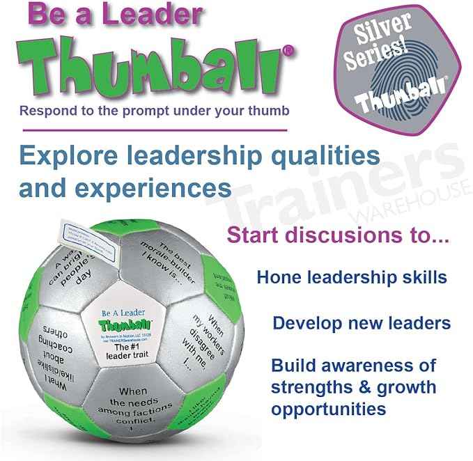 Trainers Warehouse 6" Thumball Collection, 32 Prompts for Conversation, Team Building, Relationship and Training