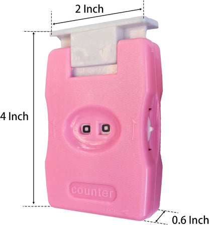 2 Pieces Knitting Counter, Needle Marking Tool, Plastic Knit Counter, Knitting Stitch Counter, Pink