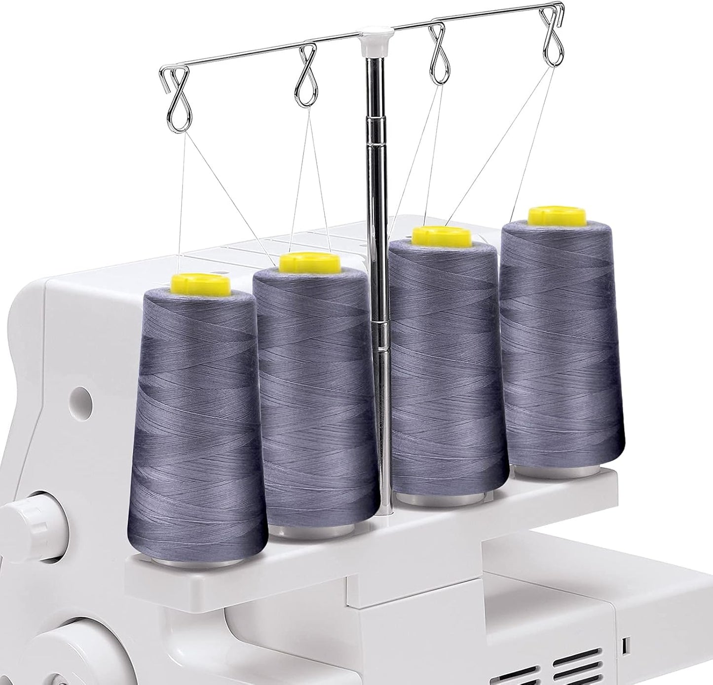 Tortoise 4 Cones of 3000 Yards Each Spool Thread for All Purpose, Serger, Overlock, Quilting, Sewing Machine - 100% Polyester - 40S/2 Yellow