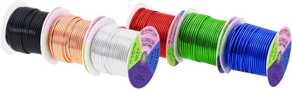 Mandala Crafts 13 Gauge Anodized Aluminum Craft Wire for Jewelry Making - 300 FT Colored Flexible Silver Copper True Blue Black Red Kelly Green Wire - Bendable for Bonsai Armature Crafting Sculpting - Crafty Corner