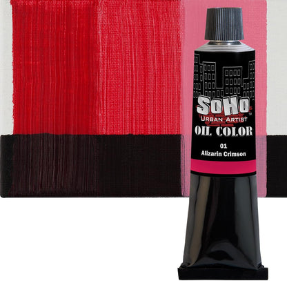 Soho Urban Artist Oil Paint - Alizarin Crimson, 170 ml Tube - Best Valued Oil Colors for Painting, Excellent Pigment Load