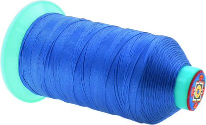 Mandala Crafts Bonded Nylon Thread Sky Blue Heavy Duty Sewing Threads - 800 YDs Size 207 630D T210 Tex 210 Thread for Leather Jeans Weaving Outdoor Marine Upholstery Threads