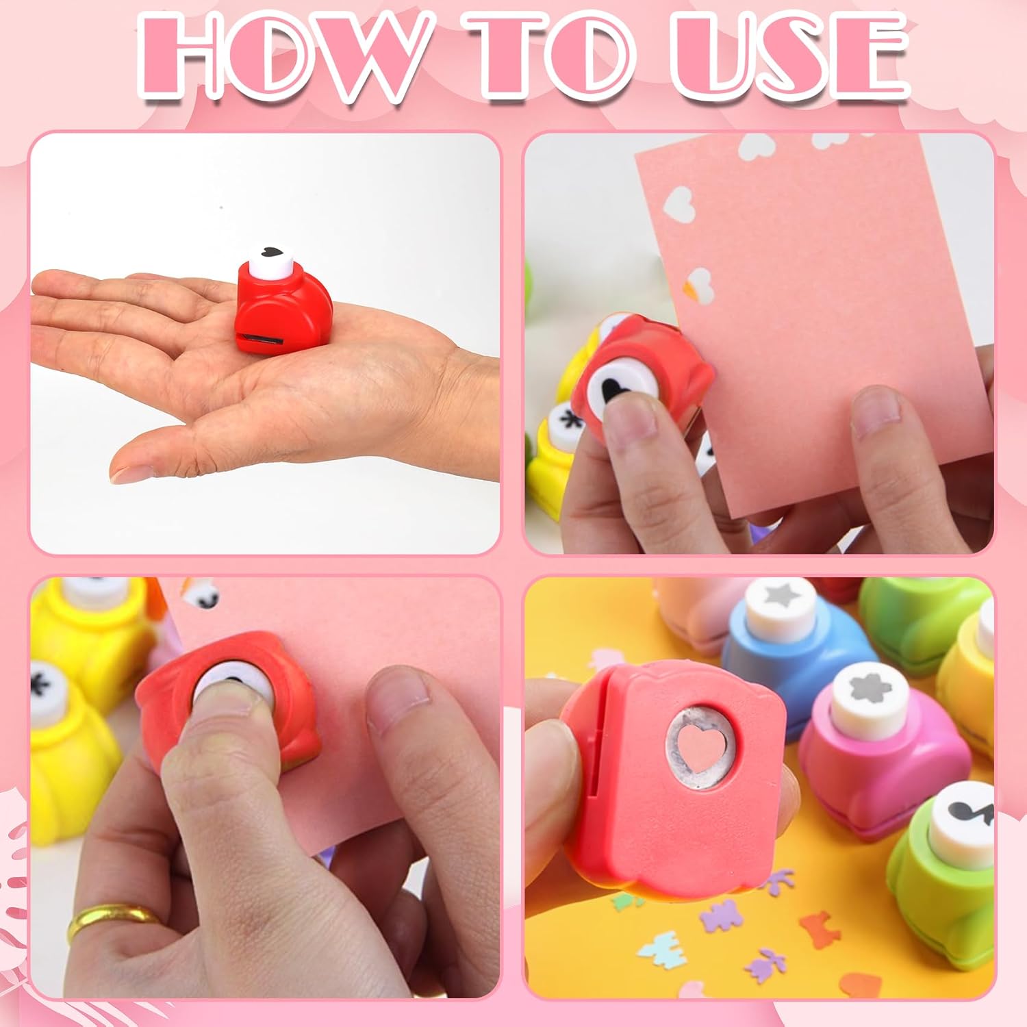 Paper Punches, Punch Craft Set Punches, Hole Punch Shapes Scrapbooking Supplies for Kindergarten Teacher Office Supplies and DIY Arts (Classic Mini 20pcs) - Crafty Corner