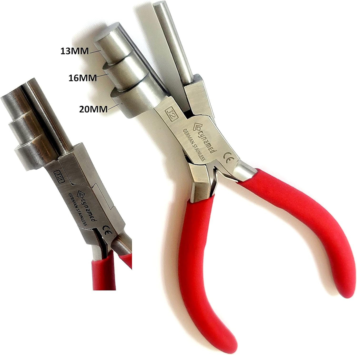 German Heavy Duty Bail Making Pliers -BIG WRAPPER LOOPING, WIRE WORKING,13MM, 16MM, 20MM LOOP, WIRE WRAPPING JEWELRY-WITH NON-SLIP COMFORT GRIP HANDLE - Crafty Corner