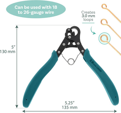 The Beadsmith One Step Looper – Create and Trim Consistent 3 mm Loops for Jewelry, Use With 18-26g Craft Wire - Crafty Corner