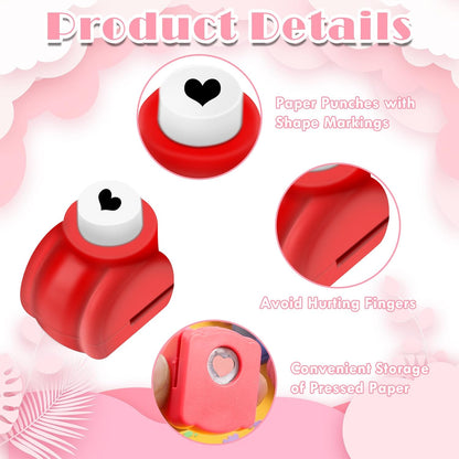 Paper Punches, Punch Craft Set Punches, Hole Punch Shapes Scrapbooking Supplies for Kindergarten Teacher Office Supplies and DIY Arts (Classic Mini 20pcs) - Crafty Corner