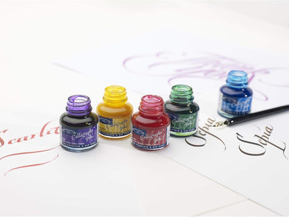 Winsor & Newton Calligraphy Ink, 30ml (1-oz) Bottle, Dark Blue - Crafty Corner