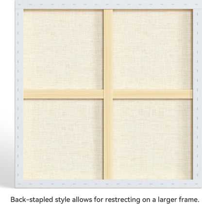PHOENIX 36x36 Inch 2 Pack Artist Canvas - Extra Large Square Stretched Canvases for Painting - 3/4 Inch Profile, 100% Cotton 11 Oz. Gesso Primed White Blank Professional Canvas Oil & Acrylic Paints