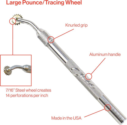 Excel Blades Pounce Wheel - 7/16-Inch Stainless Steel Tracing, Perforating, Cutting, Sewing, Quilting & Embossing Tool