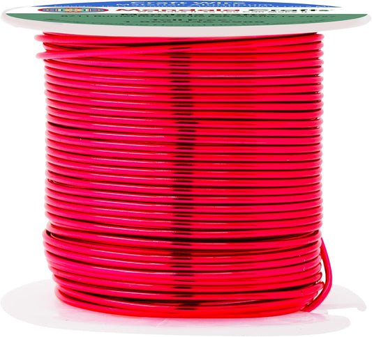 Mandala Crafts 16 Gauge Anodized Aluminum Craft Wire for Jewelry Making - 100 FT Colored Flexible Raspberry Wire - Bendable for Bonsai Armature Crafting Sculpting - Crafty Corner