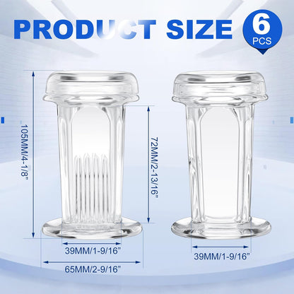 Sieral 6 Pieces Staining Jar 5 Slides Capacity Staining Tank 60 ml Glass Jar with Lid for Lab Microscope Supplies