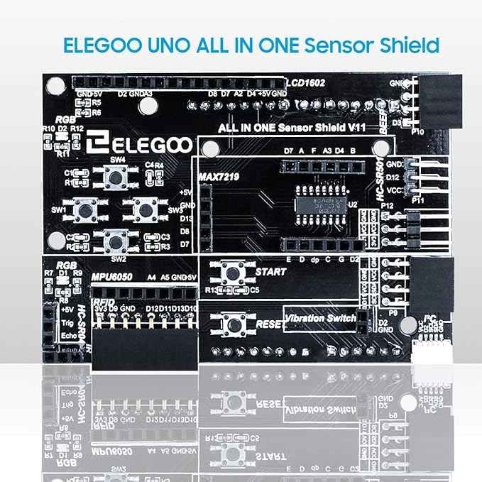 ELEGOO Upgraded UNO R3 Most Complete Starter Kit V2.0 with Tutorials Compatible with Arduino STEM Projects for Teens Adults Robotics & Engineering Kits Science | Coding | Programming Set
