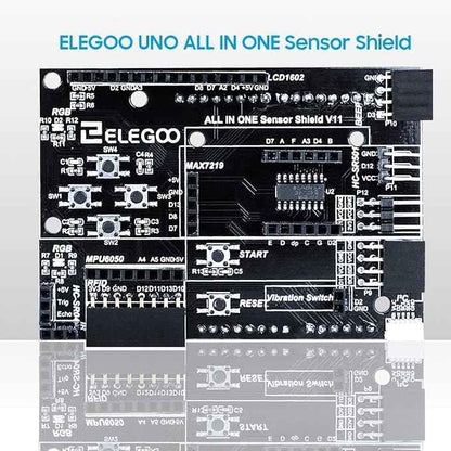 ELEGOO Upgraded UNO R3 Most Complete Starter Kit V2.0 with Tutorials Compatible with Arduino STEM Projects for Teens Adults Robotics & Engineering Kits Science | Coding | Programming Set
