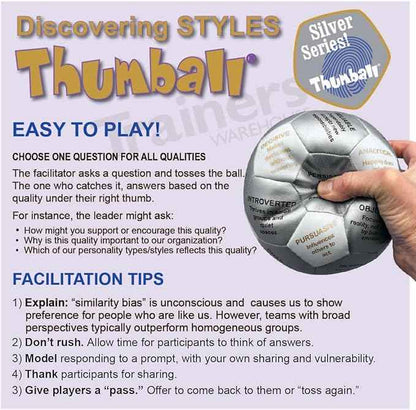 Trainers Warehouse 6" Thumball Collection, 32 Prompts for Conversation, Team Building, Relationship and Training
