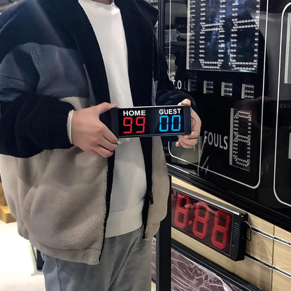 YZ Magnetic Battery Powered Cornhole Scoreboard,Portable Digital Scoreboard with Remote,Ping Pong Score Keeper with Buzzer,LED Electronic Scoreboard for Basketball/Baseball/Volleyball/Billiard Games